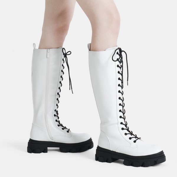 White lace up booties sales